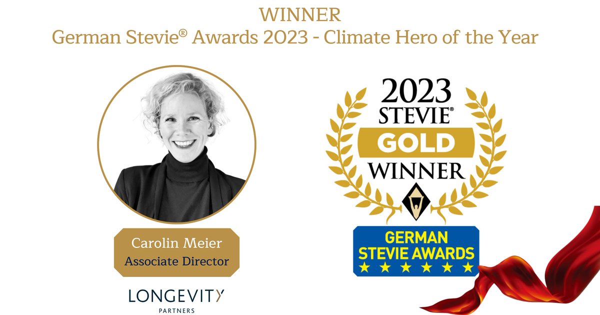 Longevity Partners (@longevityltd) on Twitter photo 🏆🎉 Congratulations to Carolin Meier, our Associate Director Germany, who won the German Stevie® Awards 2023 in the category Climate Hero of the Year!🎉🏆
<a href="/GermanStevies/">GERMAN STEVIE AWARDS</a>
👉 stevieawards.com/gsa/gewinner-d…
#awardwinners #teameffort #congratulations #steviewinner2023 #LongevityPartners 🏆🎉 Congratulations to Carolin Meier, our Associate Director Germany, who won the German Stevie® Awards 2023 in the category Climate Hero of the Year!🎉🏆
<a href="/GermanStevies/">GERMAN STEVIE AWARDS</a>
👉 stevieawards.com/gsa/gewinner-d…
#awardwinners #teameffort #congratulations #steviewinner2023 #LongevityPartners