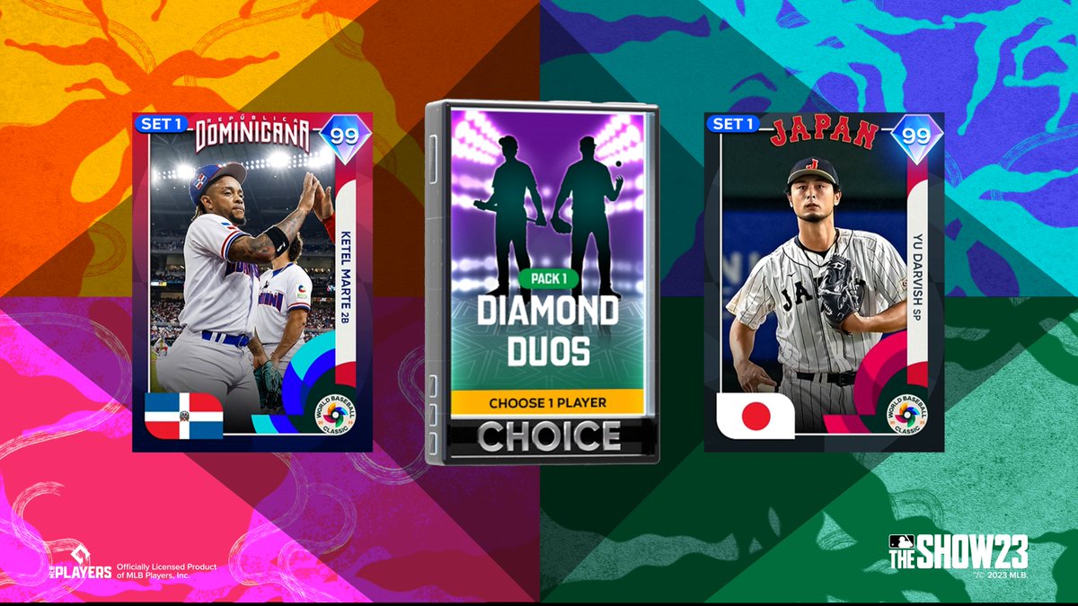Looking to add more talent to the squad?💎⚾️

Look for the Diamond Duos - Pack 1 in the Show Shop containing #WorldBaseballClassic Yu Darvish and Ketel Marte.

Pre-order now: mlbthe.show/preorder 
#MLBTheShow #OwnTheShow
