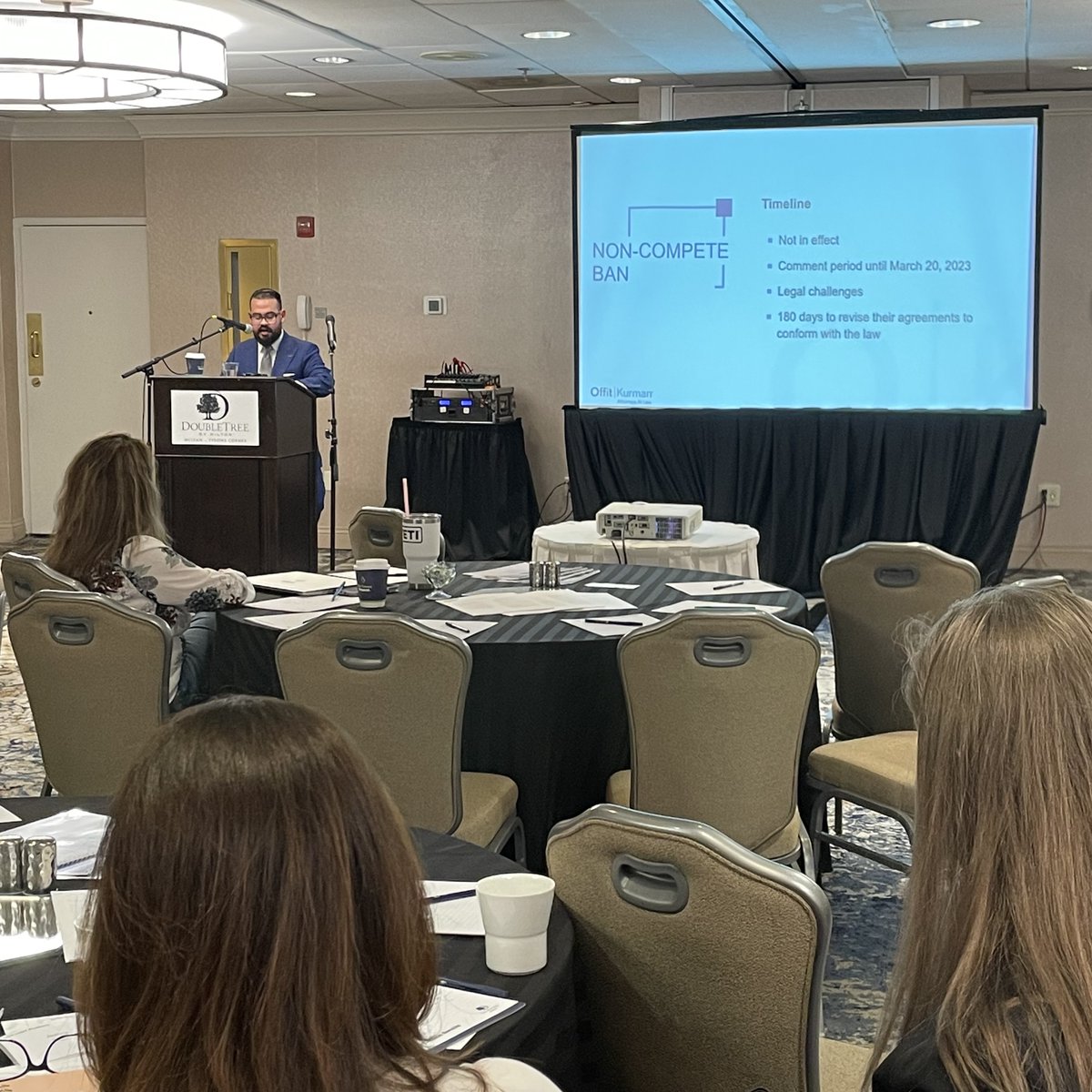 Getting things kicked off at the NOVA SHRM 2023 Legal Academy with our first 2 speakers, Sarah Goodman and Daniel Trujillo! 

If you weren’t able to attend today, please check out our Events Calendar for more great future events and speakers! 

tinyurl.com/er3pyzjk