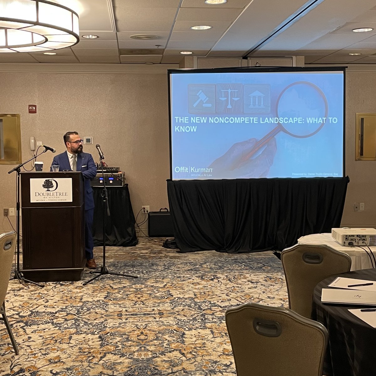 NOVASHRM's tweet photo. Getting things kicked off at the NOVA SHRM 2023 Legal Academy with our first 2 speakers, Sarah Goodman and Daniel Trujillo! 

If you weren’t able to attend today, please check out our Events Calendar for more great future events and speakers! 

https://t.co/wq0xO4HUqX https://t.co/mdifkaehWB