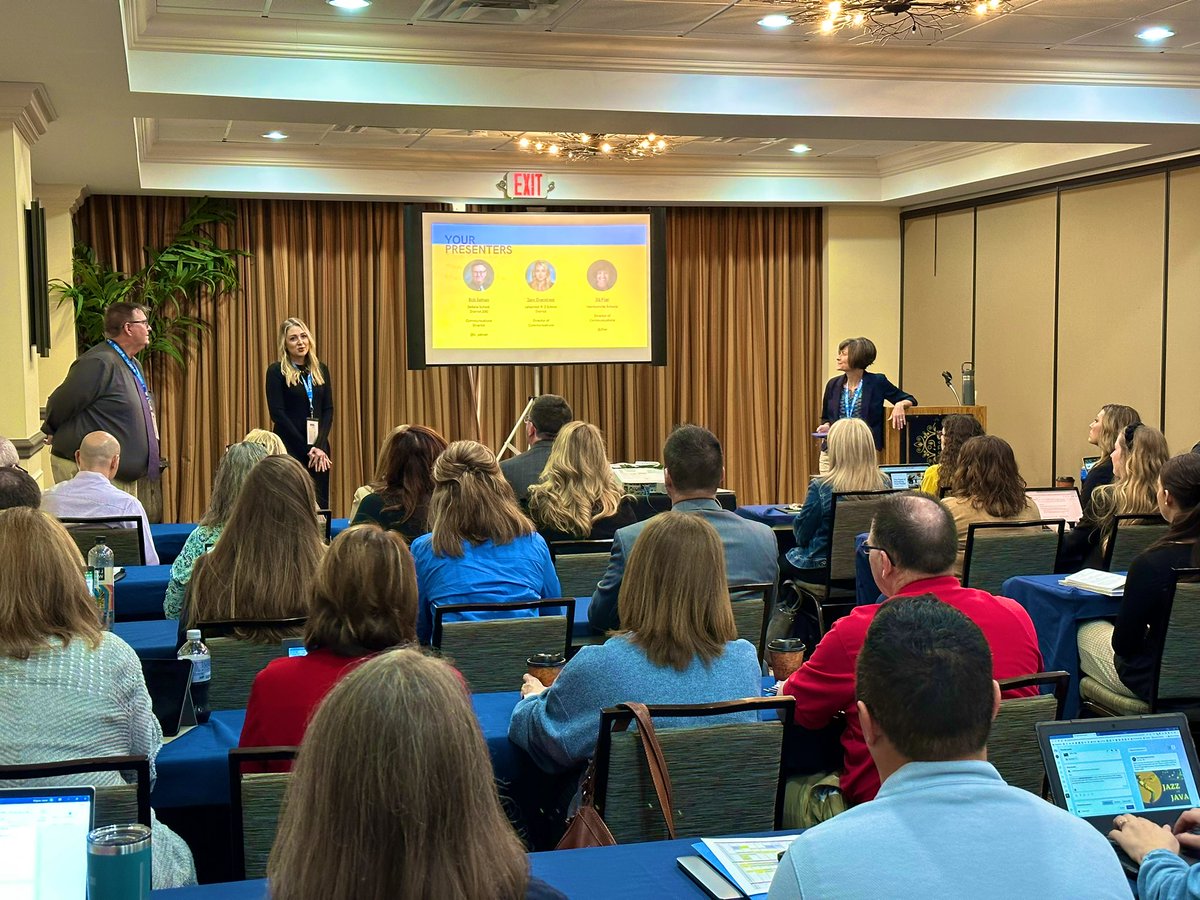 derekduncan's tweet photo. Three great @MOSPRApros with a full house sharing their experiences promoting our valuable school employees. #SuPR23 https://t.co/WVlJVPrVn7