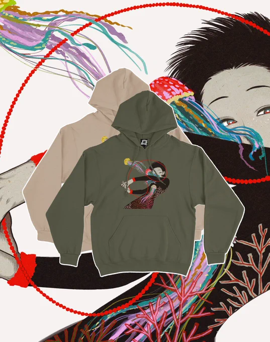 KIRUMADE &amp; AD ARTEM x ZQOVERSEAS STORE OPEN!!Link :  you purchase more than two, you will get a 12% discount if you use the ARTEMZQ code.Hope you're interested in clothes with my drawings printed on them!  