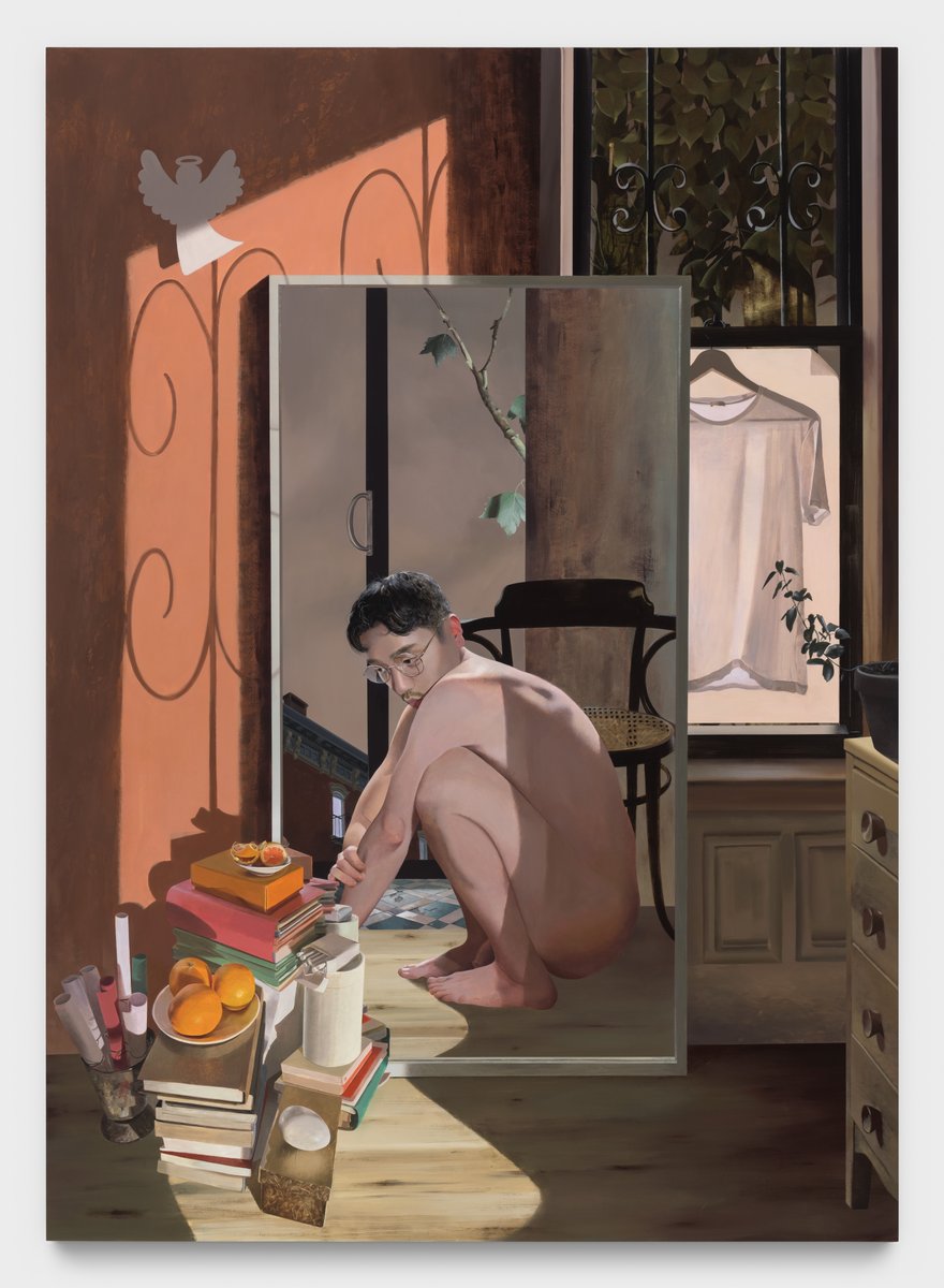 PPOWGallery's tweet photo. We are pleased to announce "Night Pictures" #KyleDunn's second solo exhibition with the gallery opening April 7 with a reception from 6 - 8 pm. 
In a new series of paintings, Dunn elucidates the  masculine emotional landscape in this age of technological and environmental anxiety https://t.co/m7UAxJjWj4