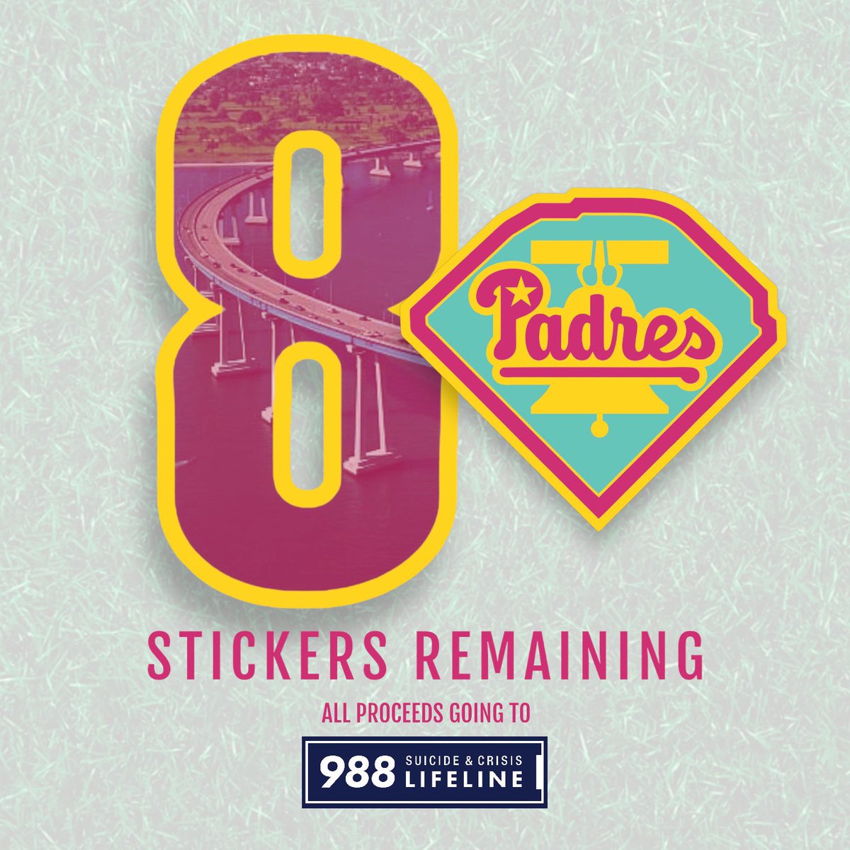8 stickers remaining, All proceeds going to 988 Suicide and Crisis Lifeline. DM if Interested. #padres #friars #sandiego #friarfaithful #stickers #PadresST #machado #tatisjr #bogaerts