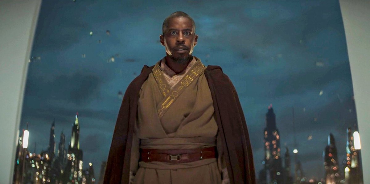 BadDadMatt's tweet photo. @SamOnTV Ahmed Best unfairly got the shaft from some SW fans because of his motion capture performance. Other SW fans tried to retcon Jar Jar was actually a dark Sith Lord. To see Ahmed portraying an JEDI in the latest ep of Mando, rescuing Grogu was a full circle moment. #MTFBWY https://t.co/7KftibqbDL