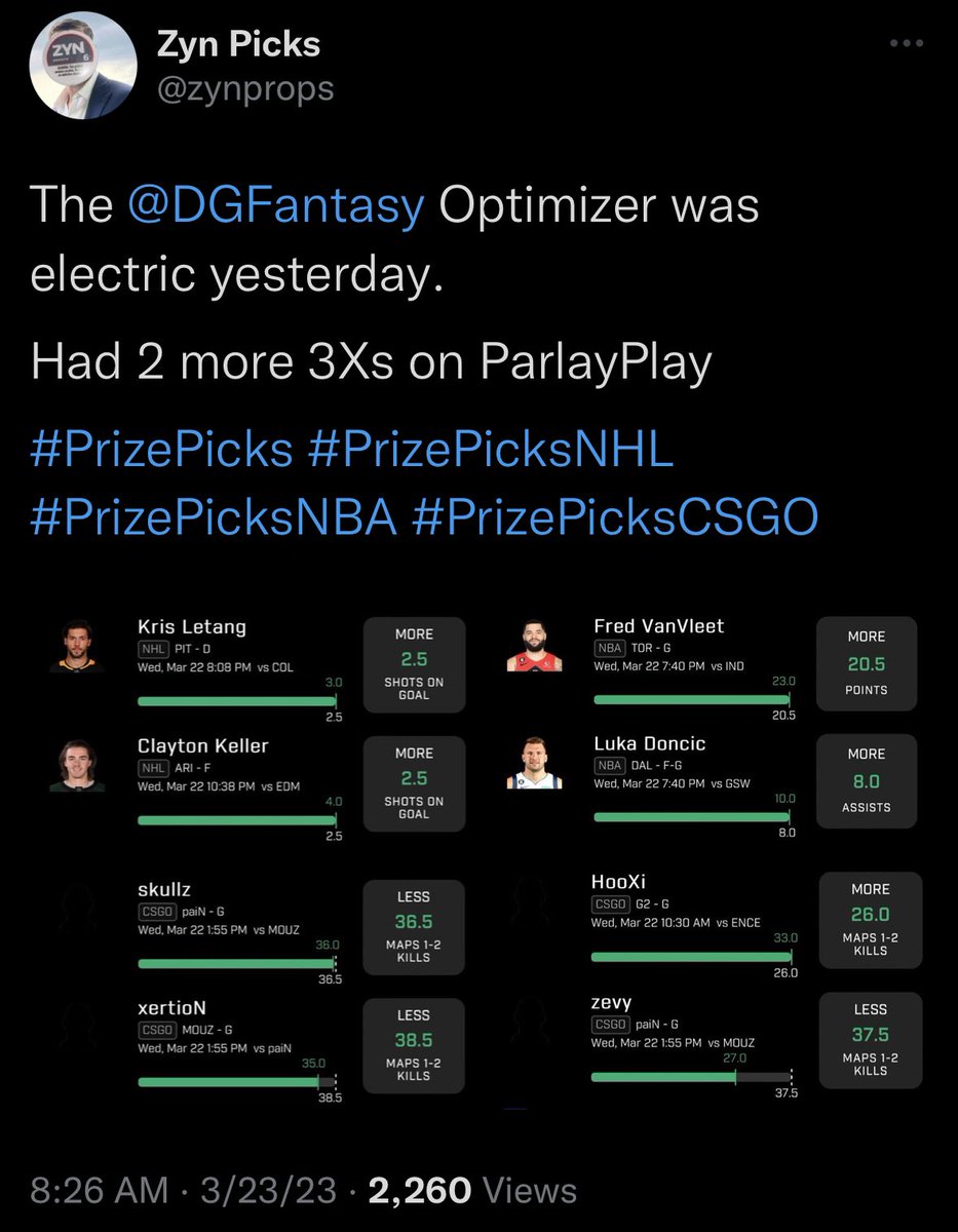 JBombDFS's tweet photo. A lot of DGF success yesterday! Love when the community eats together! 🍽️

Reminder, FREE 3-day all-access trials are live, try the optimizers out today ⬇️

https://t.co/l0kEOZynP3

#DFS #PrizePicks #GamblingTwitter #PlayerProps https://t.co/T9lTKEJ5KD