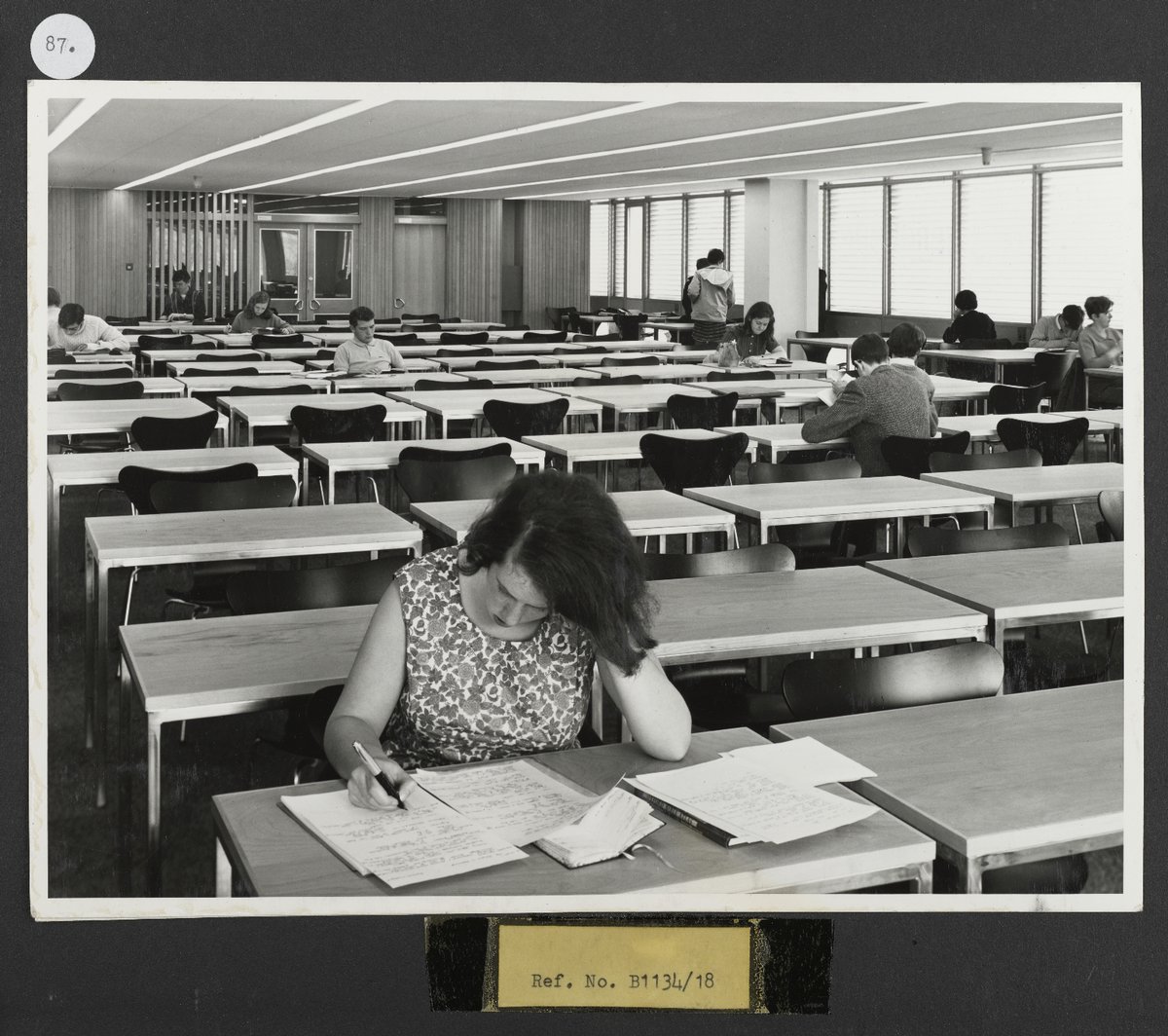 EdUniLibraries's tweet photo. The Main Library has always been a popular study spot since it opened over 50 years ago. These photos are from the late 1960s, just after the Main Library was built. Do you recognise where any of these where taken now? #Tbt #TBThursday https://t.co/wQILkCWgDL