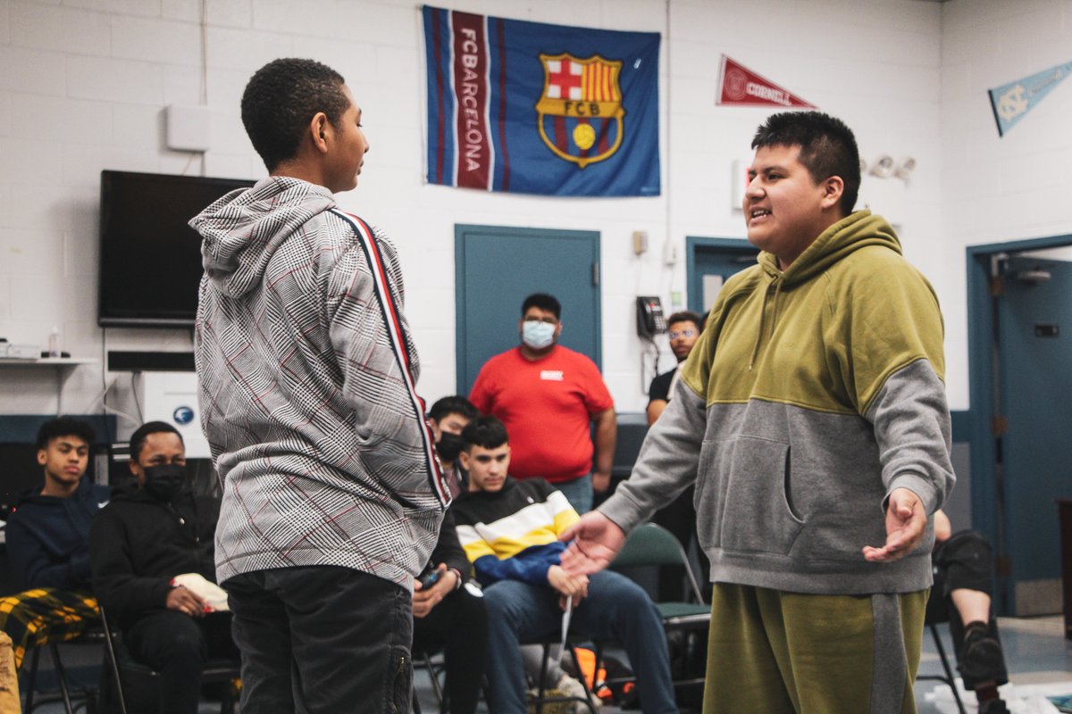 BoysClubNY's tweet photo. Every week, @mauldavis, @meeyadavis and their team facilitate BCNY’s theater program that encourages members to express themselves in fun and creative ways. The acting exercises are simultaneously energetic, introspective, and educational. 

Join today!
https://t.co/lCrO4auKK5 https://t.co/mLN4GVTegw