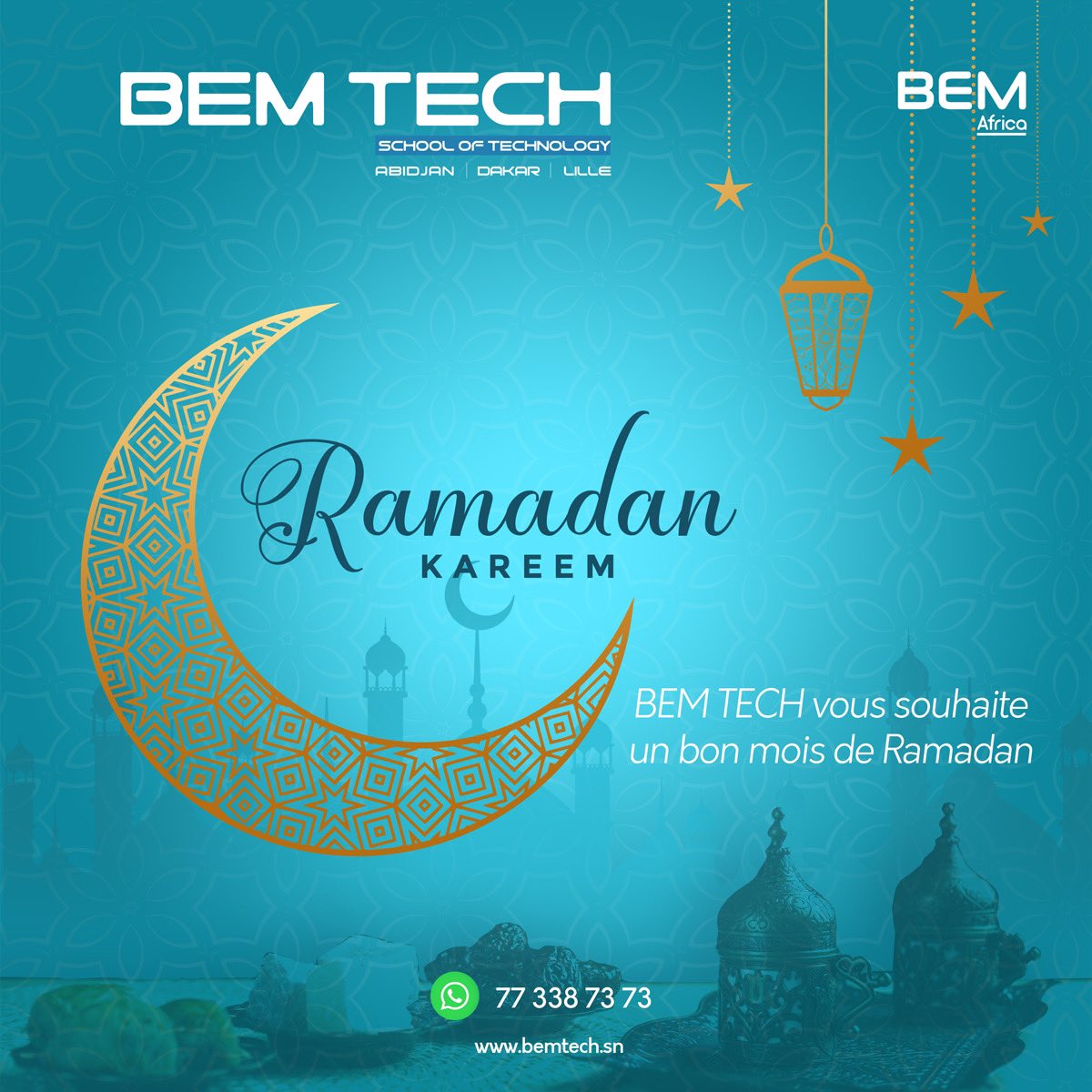 BEM TECH (@bemtech_) on Twitter photo Bon ramadan à tous!
#BEMTECH #Ramadan #BTP #construction #infrastructures #geniecivil #genieelectrique #energies #TECHNOLOGIE #africa #studyinsenegal #etudes #senegal #Informatique #marketing #formation #sciences #bemdakar Bon ramadan à tous!
#BEMTECH #Ramadan #BTP #construction #infrastructures #geniecivil #genieelectrique #energies #TECHNOLOGIE #africa #studyinsenegal #etudes #senegal #Informatique #marketing #formation #sciences #bemdakar