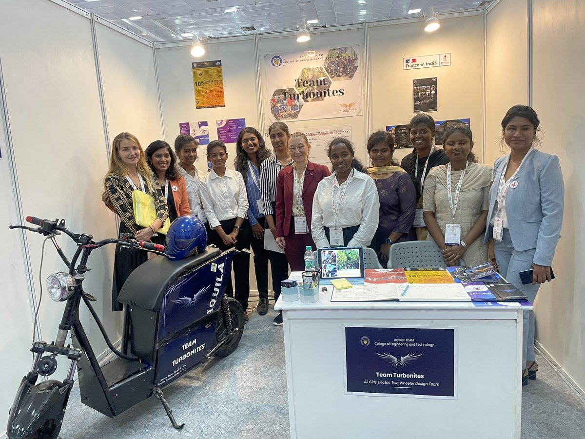 PrabhuShankarnd's tweet photo. It was an awesome day @teamturbonites LICET at @Umagine
Thank you Madame Lise Talbot , Consul General of France 🇫🇷 visiting our stall Loyola-ICAM College of Engineering and Technology 🏫 #FranceinIndia
#loyolaicamcollege
#LICET
#umaginechennai
#IndiaFrance https://t.co/j8UmmHVZEP