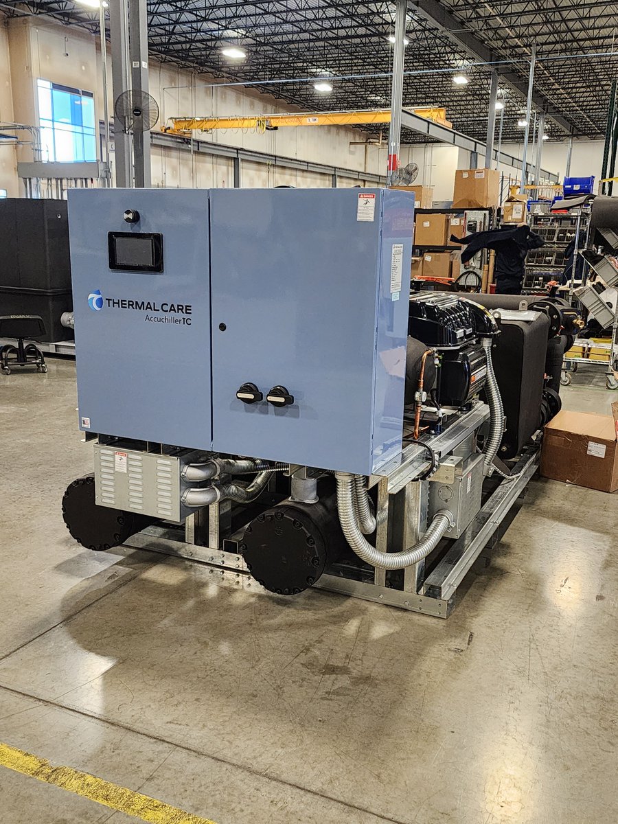 thermalcare1's tweet image. We're ready to prepare our TC Series Central #Chiller (dual circuit unit with revolutionary, magnetic bearing #Turbocor compressors) to ship to our #foodprocessing customer! It delivers optimum #industrialchiller performance: thermalcare.com/tc-centrifugal… #processcooling #manufacturing