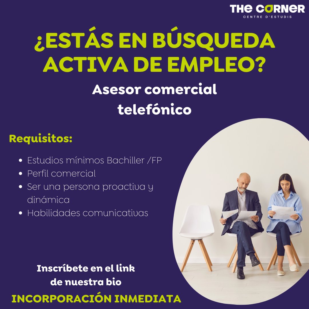 CentreTheCorner's tweet photo. ¿Quieres formar parte del equipo de Santa Lucía?
Inscríbete a estas ofertas:
𝐕𝐚𝐜𝐚𝐧𝐭𝐞 𝐂𝐨𝐦𝐞𝐫𝐜𝐢𝐚𝐥 𝐝𝐞 𝐒𝐞𝐠𝐮𝐫𝐨𝐬
👉 https://t.co/DdxzuclEzS
𝐕𝐚𝐜𝐚𝐧𝐭𝐞 𝐀𝐬𝐞𝐬𝐨𝐫 𝐂𝐨𝐦𝐞𝐫𝐜𝐢𝐚𝐥 𝐓𝐞𝐥𝐞𝐟ó𝐧𝐢𝐜𝐨
👉 https://t.co/aegEHHJRaa https://t.co/gW4FGMSPNt