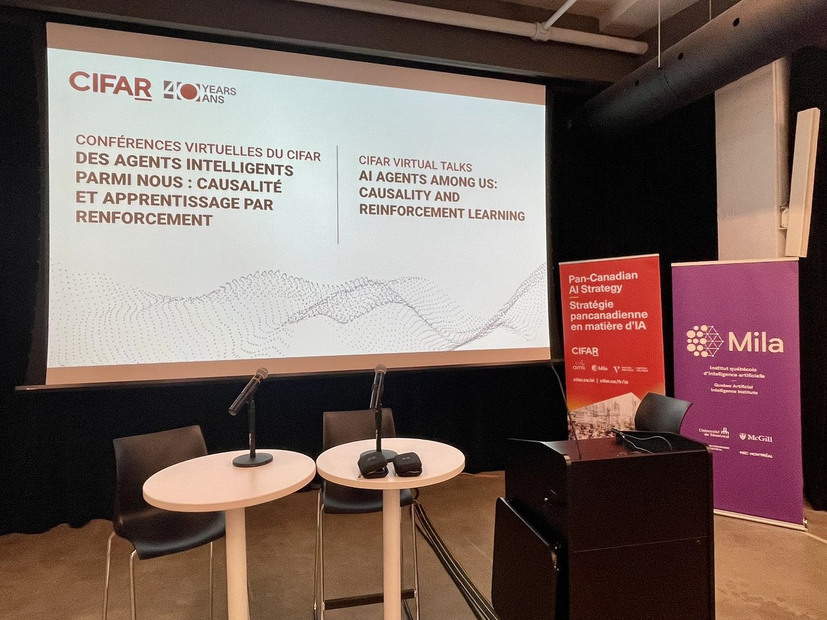 CIFAR_News's tweet photo. Our latest #CIFARVirtualTalks will be starting soon, on the topic of causality in AI. Follow along here for live updates. We have over 500 registrants in-person & online! https://t.co/NMJ88MlOSi
