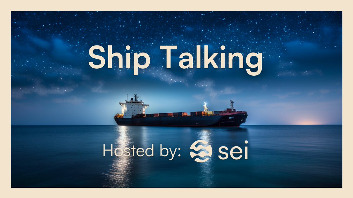 SeiNetwork's tweet photo. Seilooors, it's been a busy week of shipping 🚢

Come unwind and talk some ship with the Sei community and fellow ecosystem buldooors. 

Set your reminder to dive in 👇

https://t.co/f0ETjyxBHE https://t.co/lr7ymoiLFe