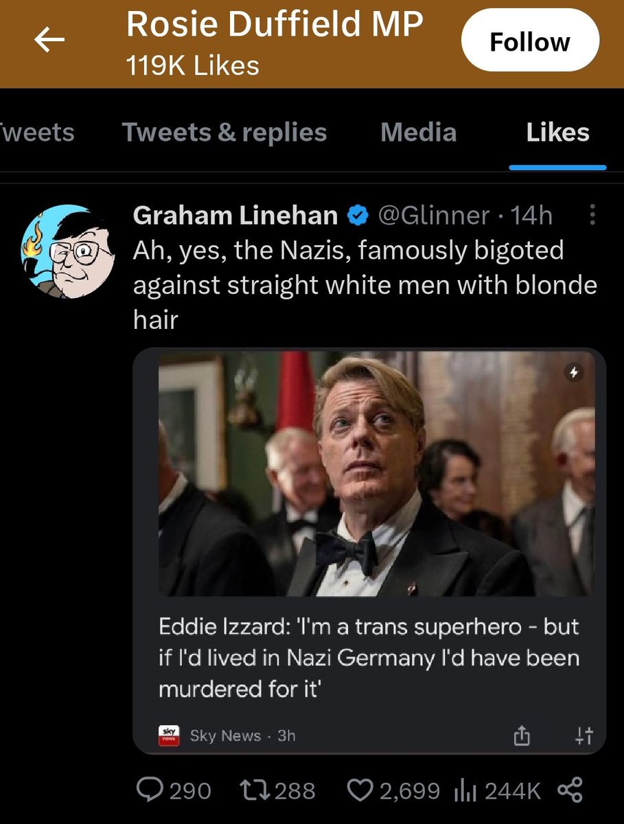 garydunion's tweet image. Rebecca Long-Bailey was sacked just for saying Maxine Peake is good, but Rosie Duffield can publicly endorse outright Holocaust denial with zero consequences.