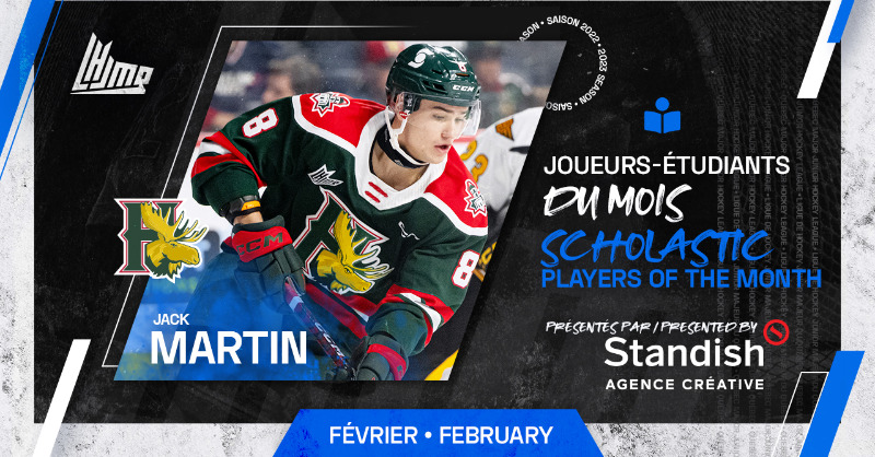 QMJHL's tweet photo. As a rookie with the @HFXMooseheads, Jack Martin quickly realized how solid time management skills are directly related to academic success. 

@StandishWeb | #QMJHLPride