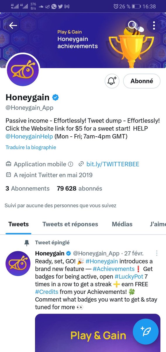 InfosCommande's tweet photo. @Honeygain_App MESSIEDF86 https://t.co/EAMeR8ZqeB