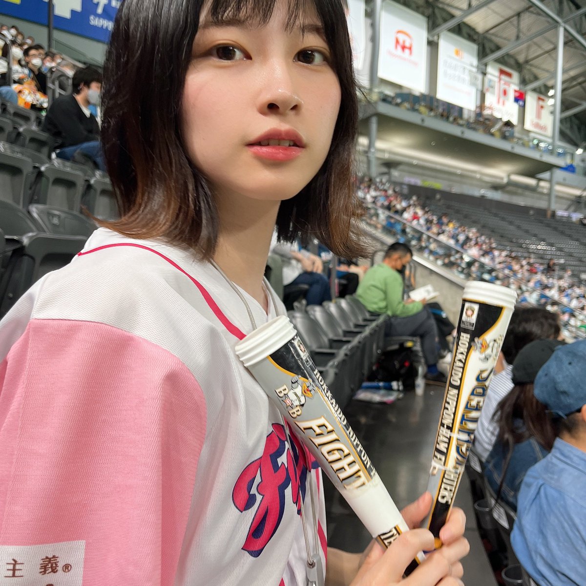 WBCの熱冷めやらぬうちに、去年の日ハム応援しに行った時の画像を昇華させてください🌸⚾️