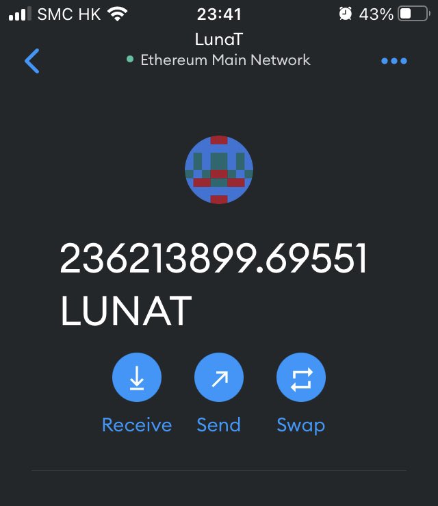 Billion72's tweet photo. Finally got my token back..! 😅 Waiting for the WBTC Rewards..! Thx u Lunatic Team, for helping me out..👋 https://t.co/zFTO4uCXVn
