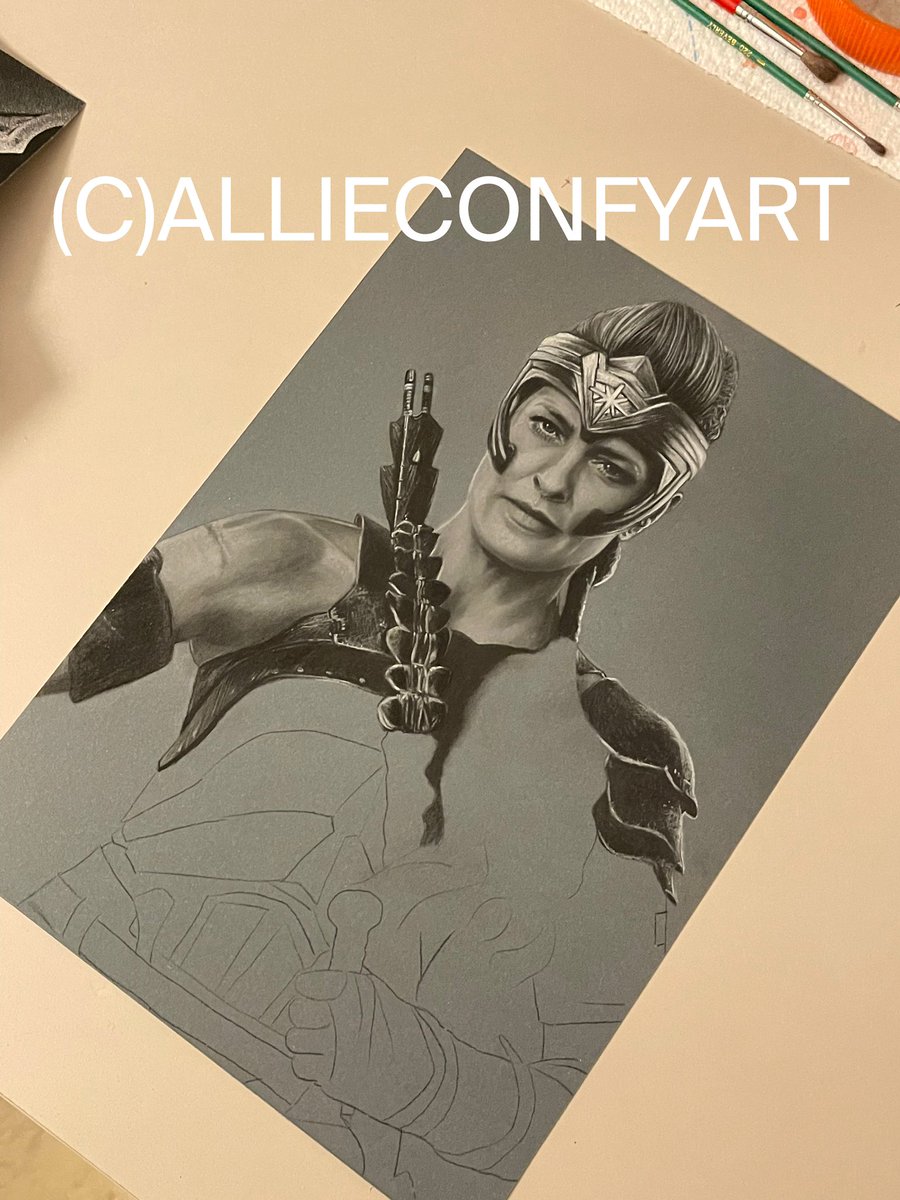 AllieConfy's tweet photo. And here it comes another #artwork by #allieconfyart 😎 #wonderwoman #antiope #robinwright #art https://t.co/CDgGKaexoD