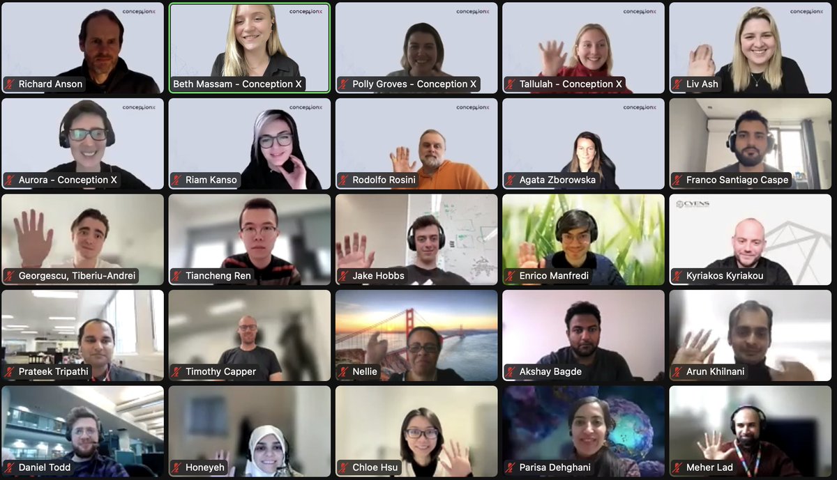 conceptionxtech's tweet photo. Cohort 6 is ready to launch! 🎉

Here are some of our latest Venture Scientists taking part in our first session together! We're excited for everyone to meet in person next week at the @BishopsgateInst, where they'll take part in our two-day bootcamp led by @richard_anson 🚀 https://t.co/deGR6cgWQ3
