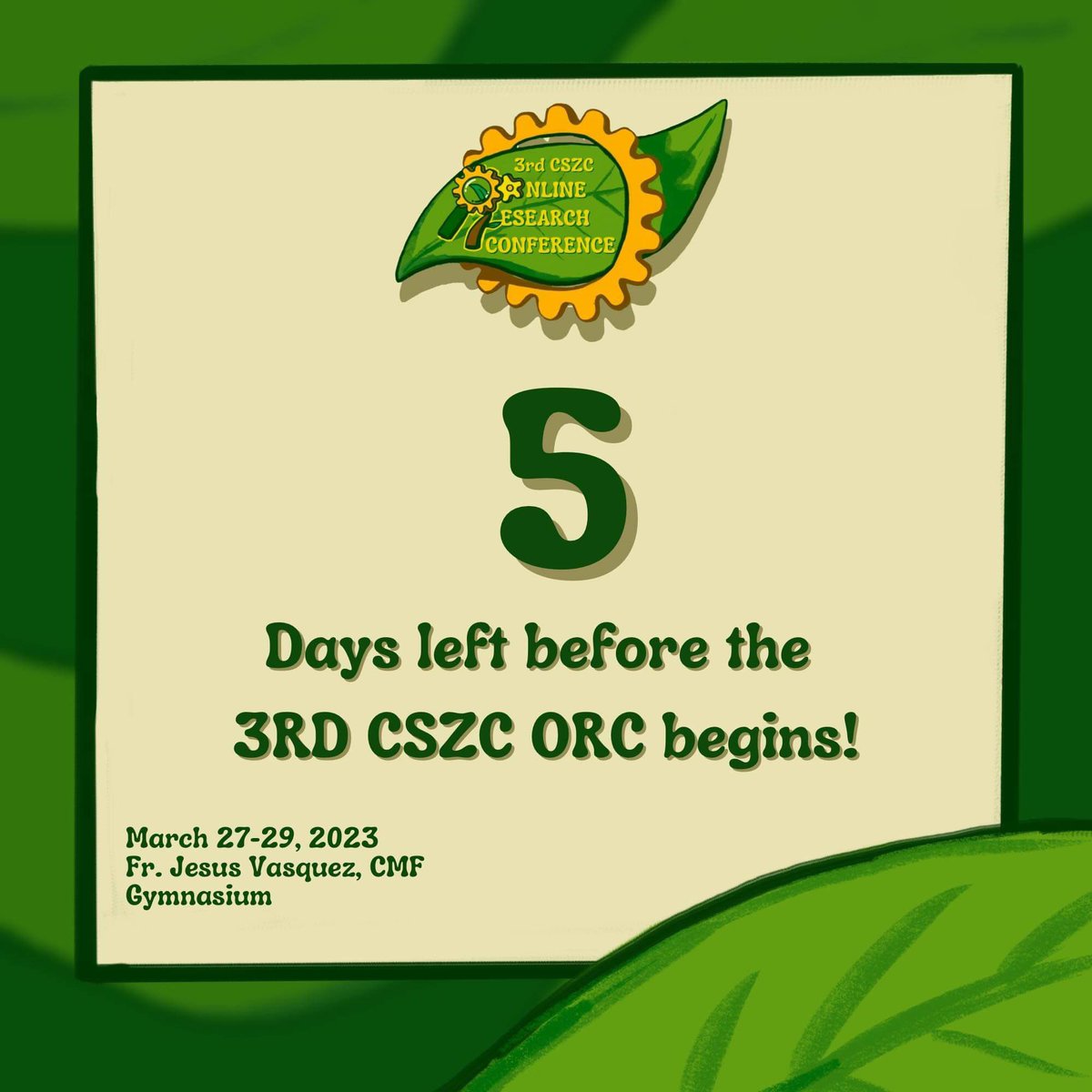 claret_rt's tweet photo. HEADS UP CLARETIANS ❗️❗️

5 days to go before the 3rd CSZC  Online Research Conference. Are you ready to present your fantastic ideas in discovering ways of developing a sustainable tomorrow for the future generations?

#3rdCSZCOnlineResearchConference
#JourneytothefuturewithCSZC https://t.co/cs2qVSZam4