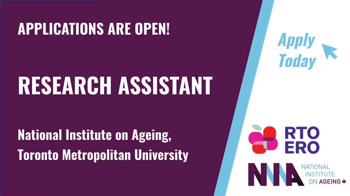 The National Institute on Ageing, in partnership with <a href="/rto_ero/">RTOERO</a> is currently accepting applications for its annual Summer Scholars Program. Visit our website to learn more. 
torontomu.ca/careers/resear…