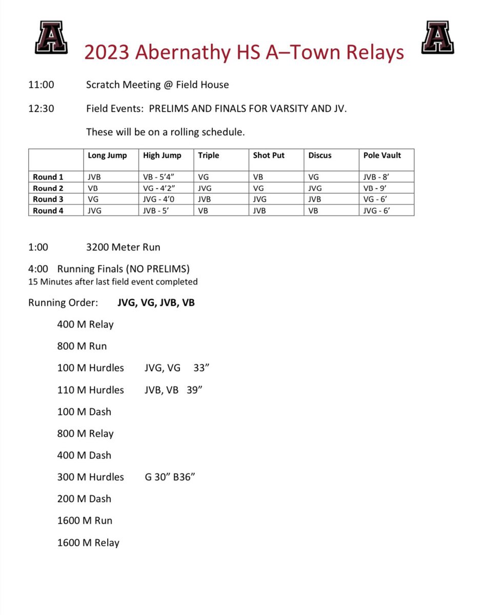 A-Town Relays start today!