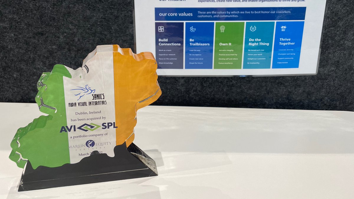 AVISPL_UKI's tweet photo. AVI-SPL Ireland celebrates its 1st Anniversary!☘️
It was a fantastic day reflecting and celebrating on what we've achieved as a team since the acquisition of Sonics.
A HUGE THANKS to our incredible people who have gone above and beyond!
#oneAVISPL #Trailblazers #ShapeTheFuture https://t.co/MB2M0shO7X