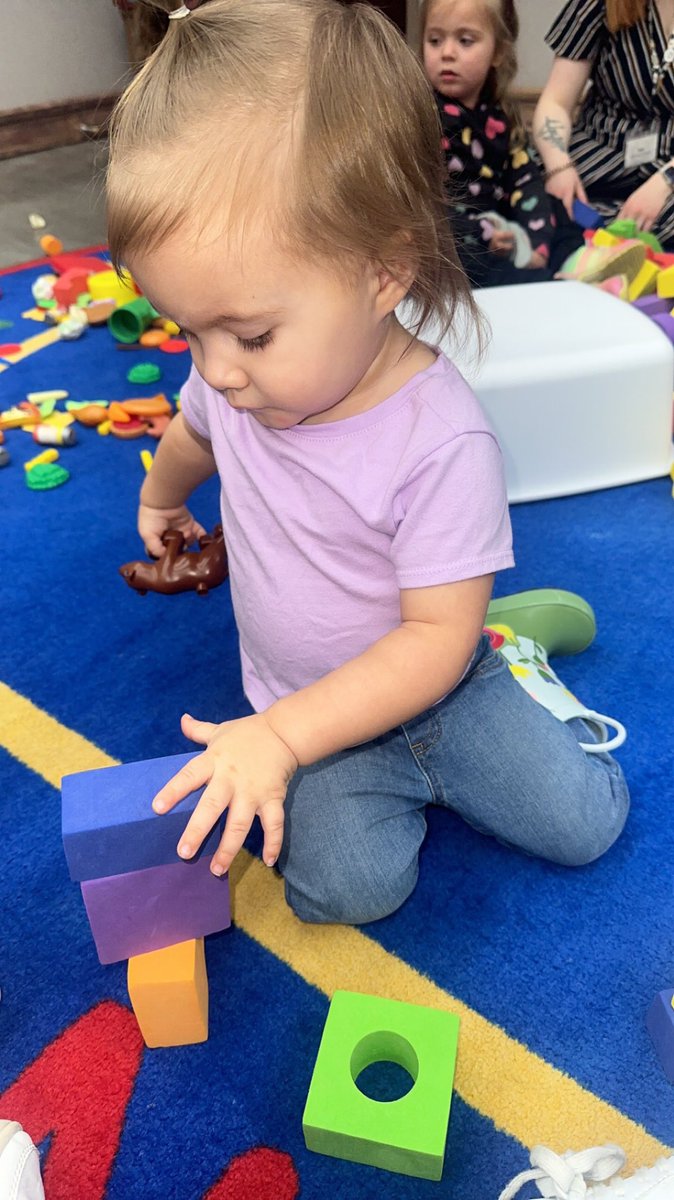 mc_hatfield's tweet photo. Toddler time with my bestie at the library 💜 https://t.co/mExkiECuIx