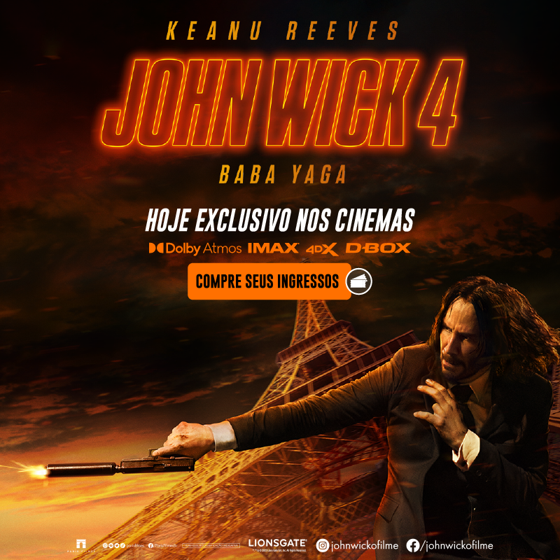 ParisFilmes's tweet photo. #JohnWick 4: Baba Yaga chegou e, agora, você pode conferir nos cinema de todo Brasil, #KeanuReeves mostrando toda #ação que você queria com o CARA mais brabo do cinema. Compre seus ingressos HOJE e aproveite essa experiência. #ParisFilmes
