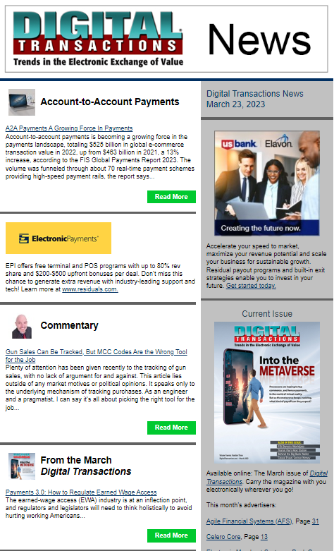 DTPaymentNews's tweet photo. Today’s Digital Transactions News: A2A Payments’ Increasing Impact; A Better Way To Track Gun Sales; The FTC’s ‘Click to Cancel’ Button
https://t.co/tBzoHZLaVV
#payments #accounttoaccountpayments #ecommerce #costs #commentary #gunsales #MCC #Level3 #electronicdatainterchange https://t.co/cyAXBLb8uX