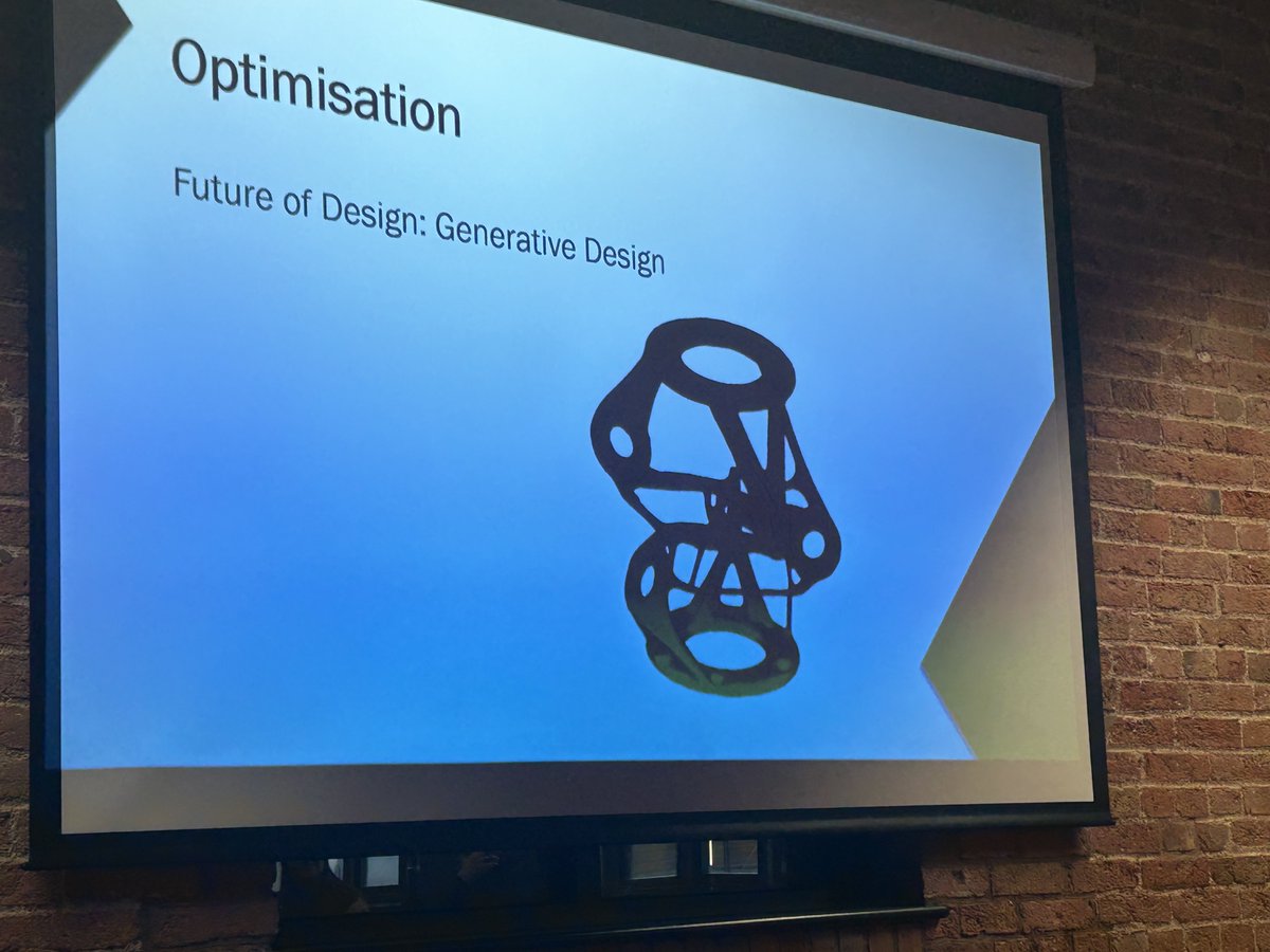 oli_johnson_'s tweet image. Artificial Intelligence is a huge topic of conversation at the minute, Dr. Erhardt is speaking about the use of AI in design for additive manufacturing 

#3Dprinting #protolabs