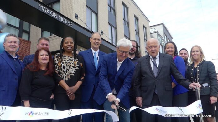 It was a celebration yesterday in <a href="/NJMorristown/">Morristown, NJ</a> as developer <a href="/HampshireCo/">Hampshire Companies</a> and Town officials cut the ribbon at the Max on Morris, an 85-unit apartment building at 171-175 Morris St. ✂