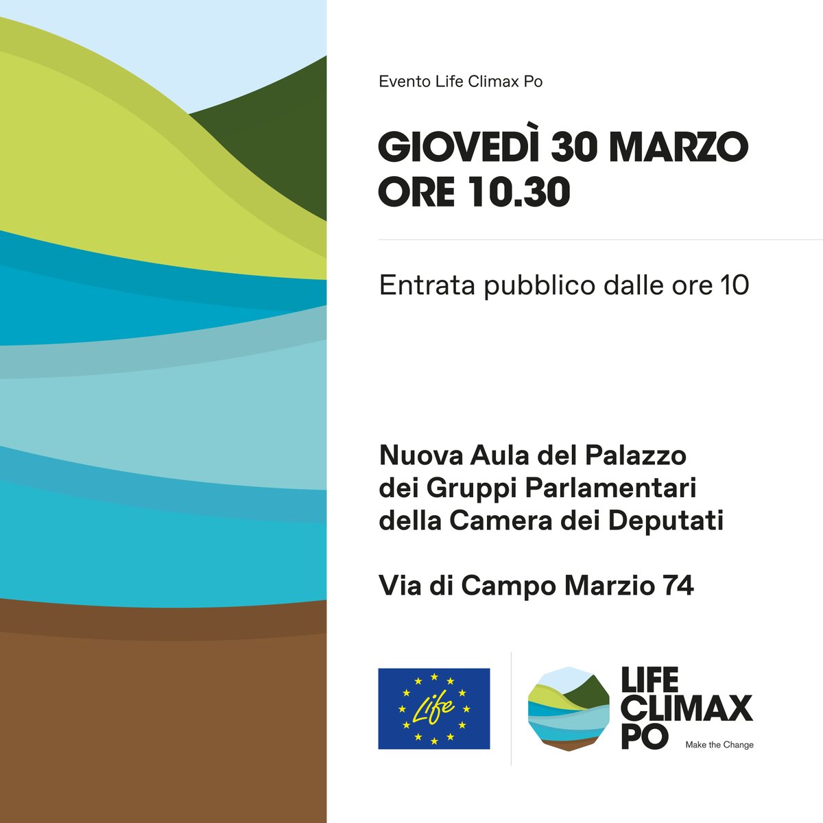 Legambiente's tweet photo. Il cambiamento climatico ci riguarda tutti.
Unisciti a noi il 30 marzo per conoscere il progetto #LifeClimaxPo e le strategie per un'adeguata gestione delle risorse idriche.
Iscriviti➡️ https://t.co/IPWJcTDXW0. Hai tempo fino al 26 marzo.
 #LIFEproject @LIFEprogramme https://t.co/upAfAnrSGo