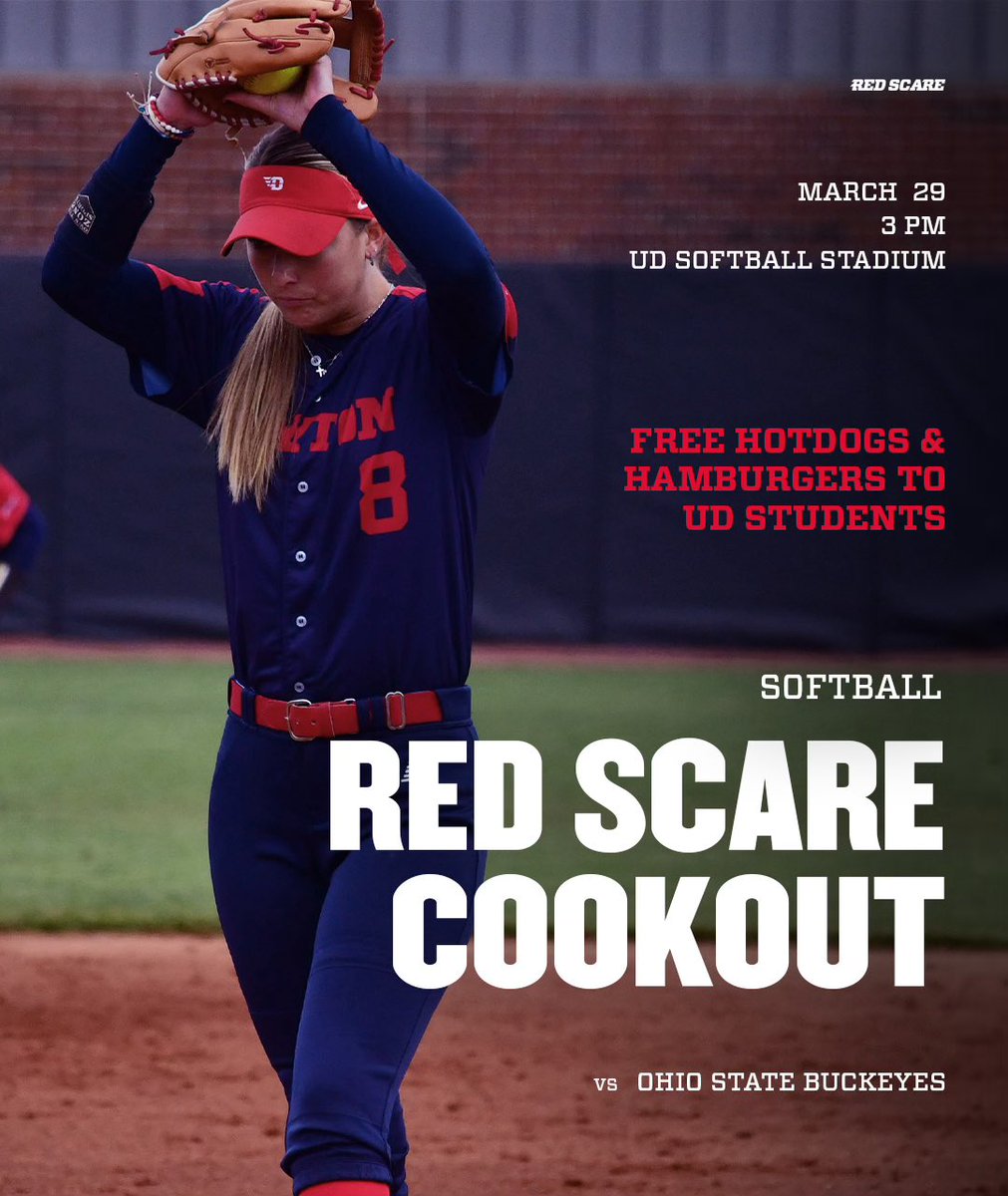 Who’s hungry⁉️ Join us next Wednesday to cheer on our UD softball team as they take on the Ohio State Buckeyes‼️ Free food, gift card raffles, and giveaways for all UD students who attend‼️✈️🔥🔥