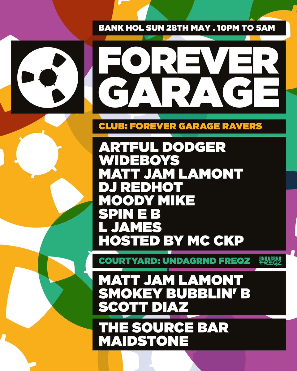 @sourcemaidstone 28.May.23 Bank Holiday Sunday #forevergarage Tickets: skiddle.com/whats-on/Maids…
