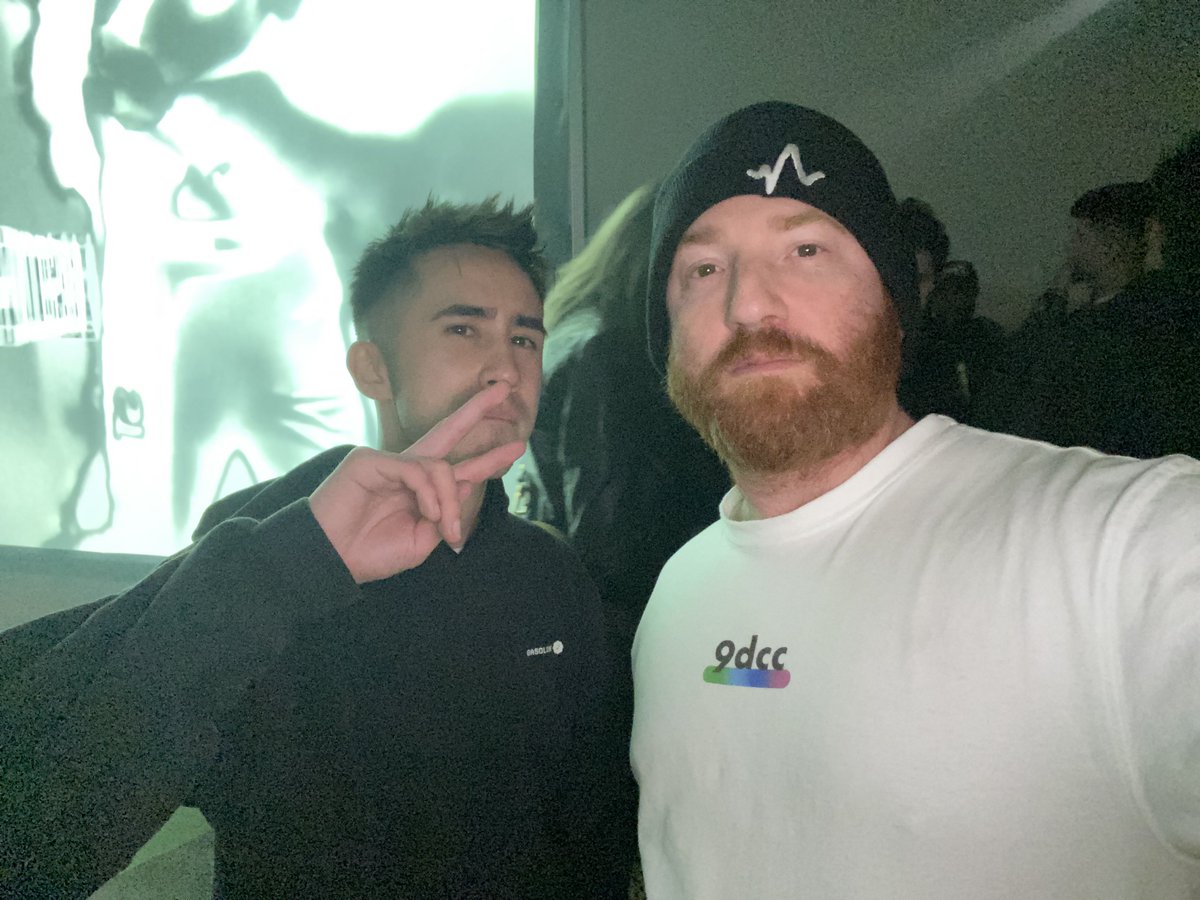 aventurine_eth's tweet photo. Was at the @jackbutcher @MasonRothschild @gasoline_xyz party last night wearing my IT-02 @9dccxyz and I could not resist when I saw them printing checks on shirts 😳 👀 Amazing party and such a pleasure to meet you both 🔥 https://t.co/PH0DFlJ8Tb