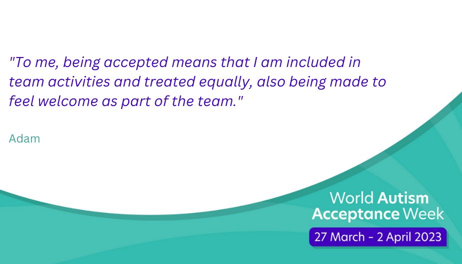 DFNPS_Preston's tweet photo. This week is World Autism Acceptance Week and to celebrate, we will be sharing quotes from our interns on what being accepted means to them. https://t.co/GlrHV7pYkR