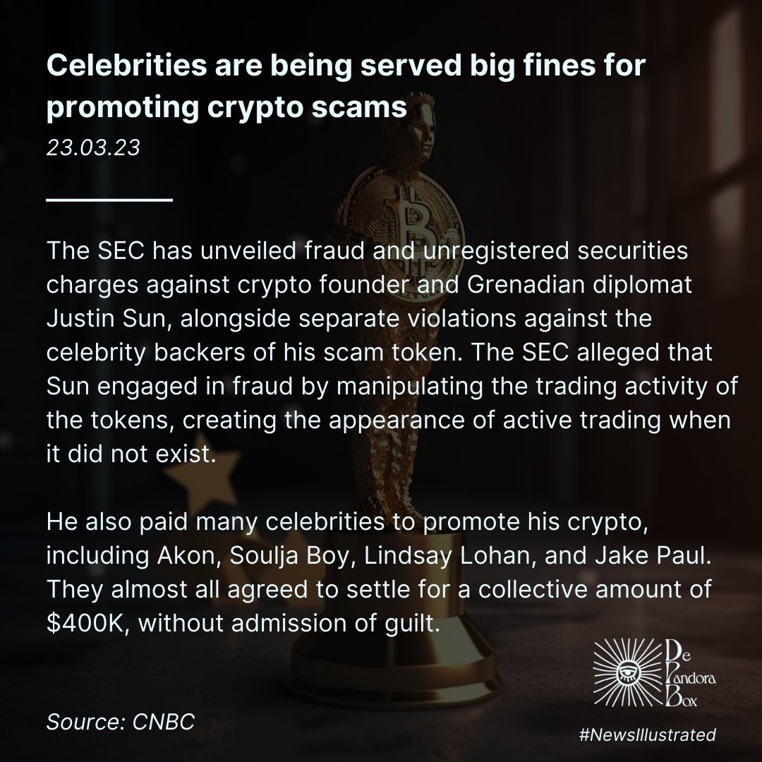 Celebrities are being served big fines for promoting crypto scams
cnbc.com/2023/03/22/sec…