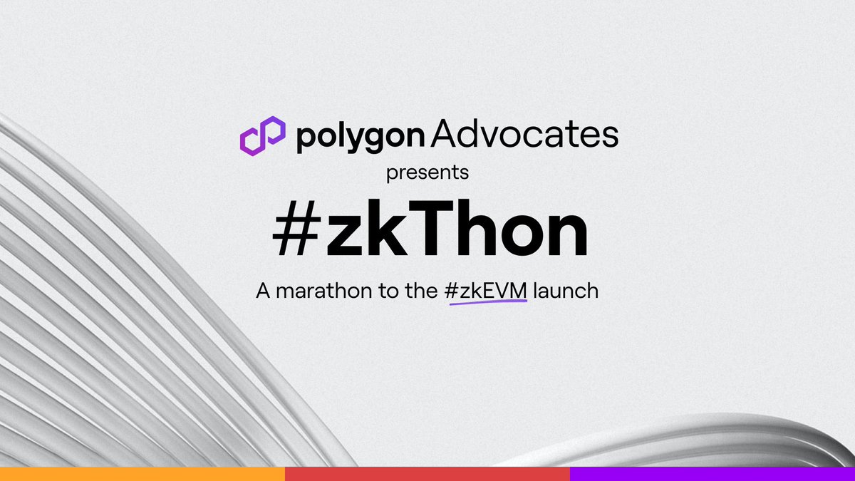 1/
gm, anon! 👋🏼

Are you feeling the excitement around zkEVM? We certainly are!

That’s why we’ve organized a one-of-a-kind celebration.

🏃‍♂️Enter #zkThon 

For deets, refer: bit.ly/3Z8T4lB