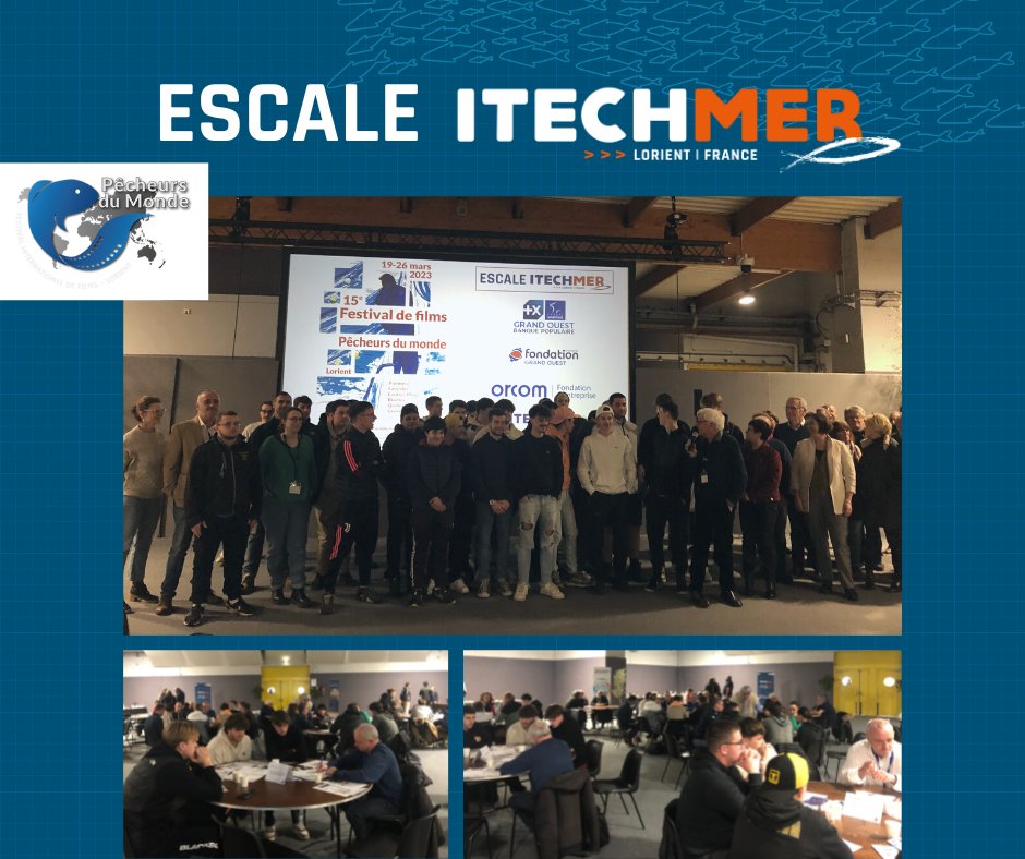 ITECHMER's tweet photo. 📸Retour en images sur 𝐄𝐒𝐂𝐀𝐋𝐄 𝐈𝐓𝐄𝐂𝐇𝐌𝐄𝐑
Dans le cadre du @FestiPecheurs, près d'une cinquantaine de jeunes @DePaimpol sont venus au Parc Expos de Lorient pour échanger avec les professionnels sur les métiers de la pêche
Une belle première édition👏 https://t.co/Av6fWxJSKO