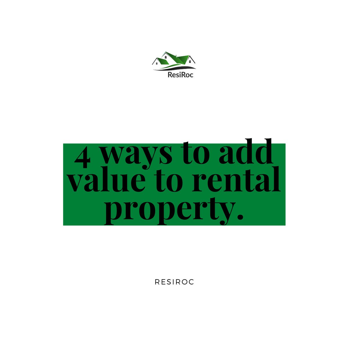 resiroc's tweet photo. Are you looking for ways to increase the value of your rental property? Put these four tips into action for excellent results! 

Click the link to visit our website > https://t.co/6St4OKBhIw

#rentalvalue #rentalproperty #landlord https://t.co/mz1mC20ZYV