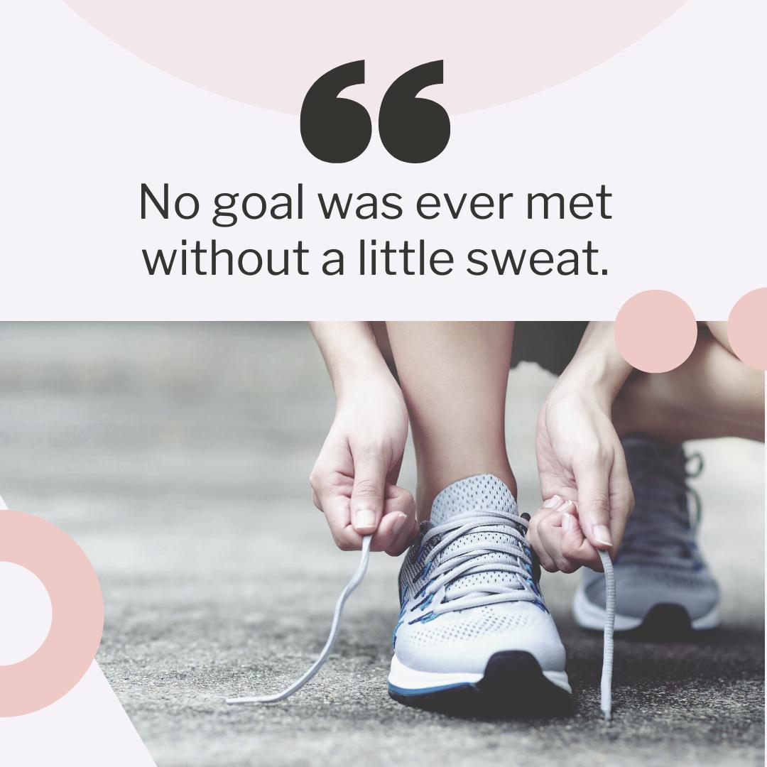 Simple and true… What goal are you sweating for? #goals #gettingfitter #mindsetmentor