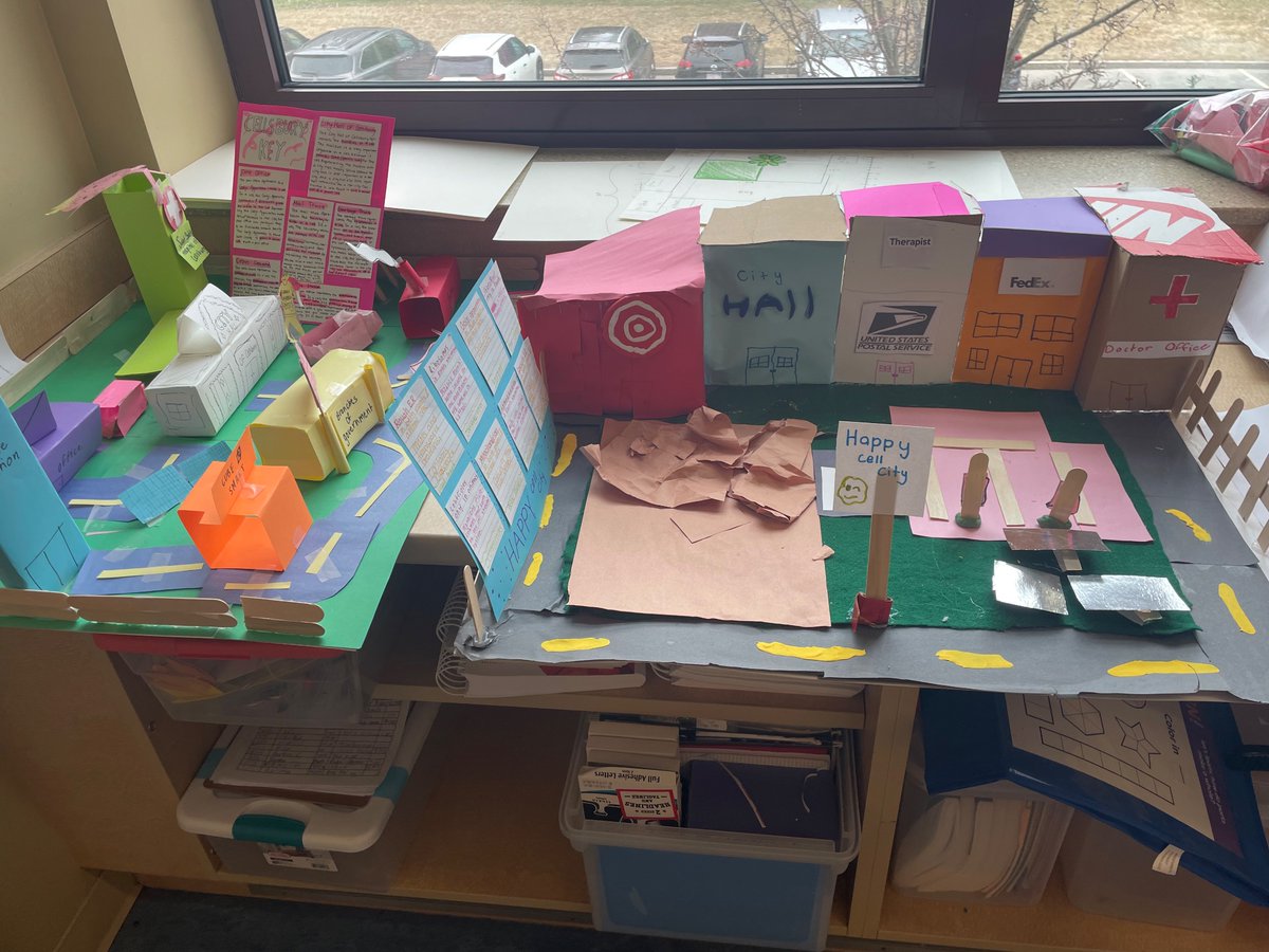How are the organelles of a cell like the parts of a city? 6 Silver created cell cities to show this analogy #Projectbasedlearning #shrewsburylearns #wearesherwood