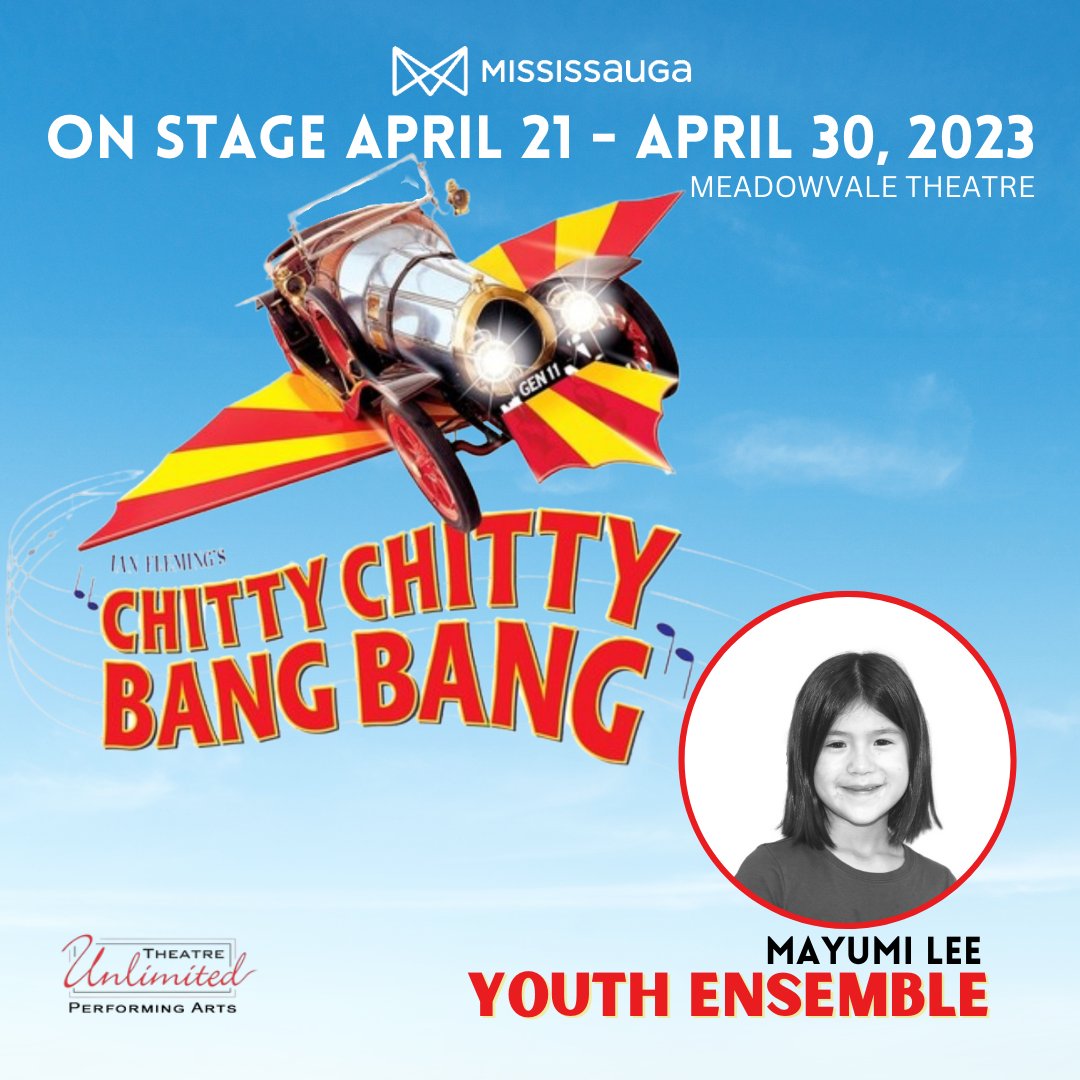 "🎭 Cast Spotlight: Mayumi Lee - Youth Ensemble | ""I really like being a part of community theatre because everyone is really kind to me"" 
Come to Chitty Chitty Bang Bang at The Meadowvale Theatre, Mississauga | April 21 - 30, 2023
🎟 Tickets » encoretix.ca