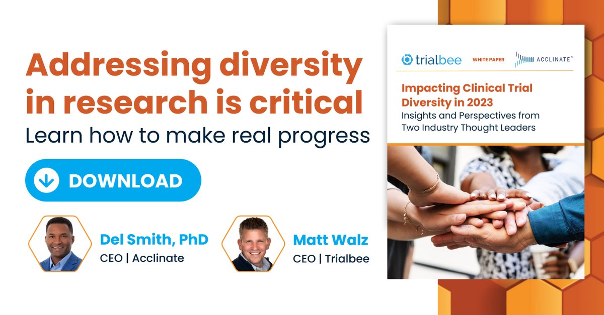 “Getting more out of the data available is crucial to identifying where patients are, both in the real world and online” To learn more about how leveraging real-world data will impact clinical trial diversity in 2023, download our whitepaper: bit.ly/3YISDyk