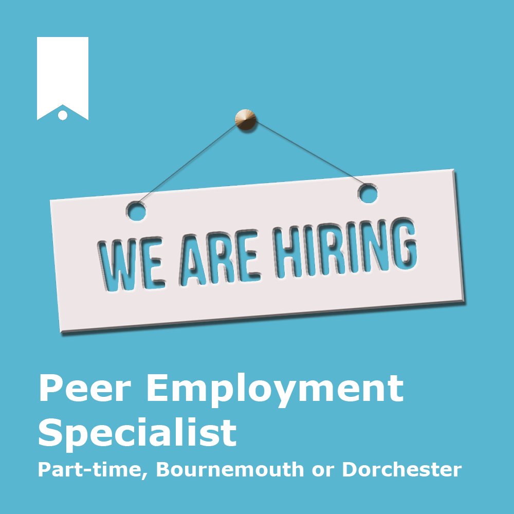 DorsetMHForum's tweet photo. Experience of providing Employment Support / case work? Want to offer support and guidance around mental health to employers? Great interpersonal skills? Our Peer Employment Specialist role might be for you:
https://t.co/ghejznCbIw
#Dorset #jobs #livedexperience #mentalhealth https://t.co/qWVSX4iHF8