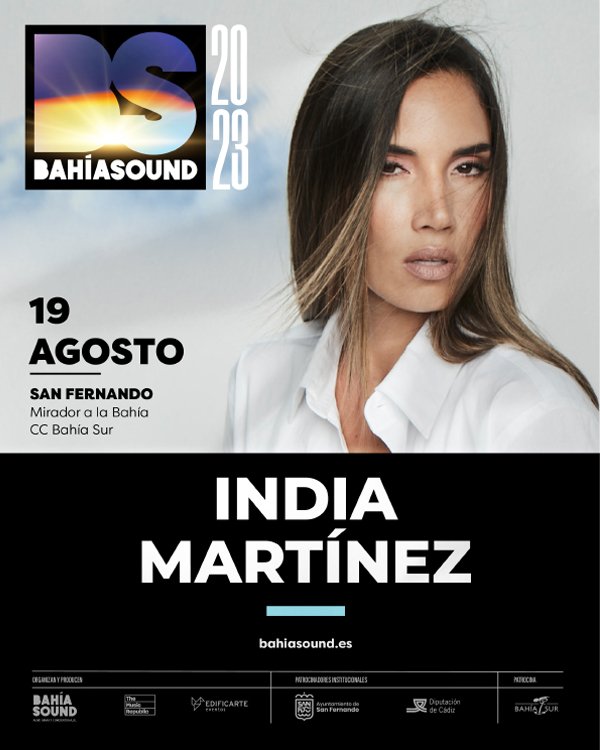 enterticket's tweet photo. Nos vais a llamar locos, pero de verdad que el 19 de agosto la bahía de San Fernando va a tener un brillo especial.

@IndiaMartinez llega al Bahía Sound y si quieres comprobar lo que hemos dicho lo mejor es que te hagas ya con tus entradas

👉: https://t.co/F9LJxDcywP https://t.co/M4NDkQzECI