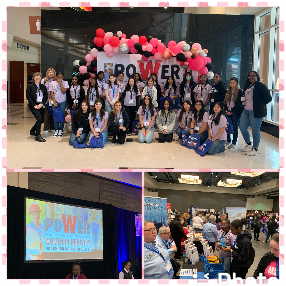 The #GirlsWithGRIT from <a href="/SheldonSTEM/">Sheldon ISD STEM/PTECH</a> are networking today at the #WomenInIndustry Conference <a href="/MoodyGardens/">Moody Gardens</a>. #FutureGirlBosses 💪💪 <a href="/KHSTSTEM/">CE King HS STEM Academy</a> <a href="/KingHSPanthers/">CE King High School</a> <a href="/SheldonisdCTE/">C.E. King High School CTE</a> <a href="/sargueta82/">Dr. Stephanie Moye</a> Thank You <a href="/LyondellBasell/">LyondellBasell</a>